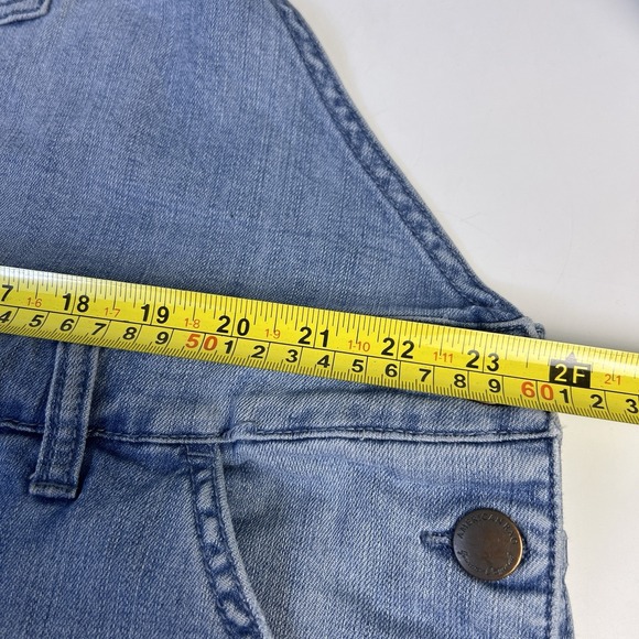 American Rag Overalls Sz 22W Patchwork Cropped Frayed Hem Aged Weathered - Picture 10 of 16